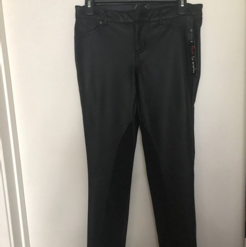 Fire faux leather skinny ponte pant